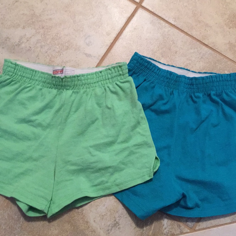 Green and teal girls med side shorts